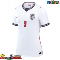 Camisa de Futebol Inglaterra Harry Kane #9 Equipamento Principal Mulheres Mundo 2026 Manga Curta